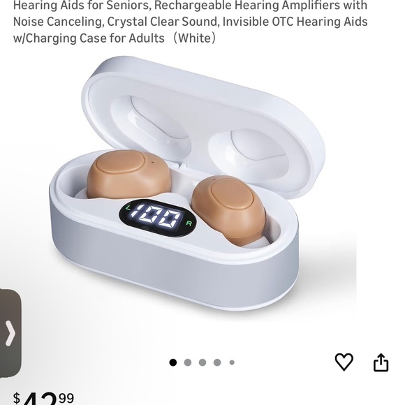 unbranded Other - Rechargeable Hearing (aide) Amplifiers with Noise Canceling Pair New